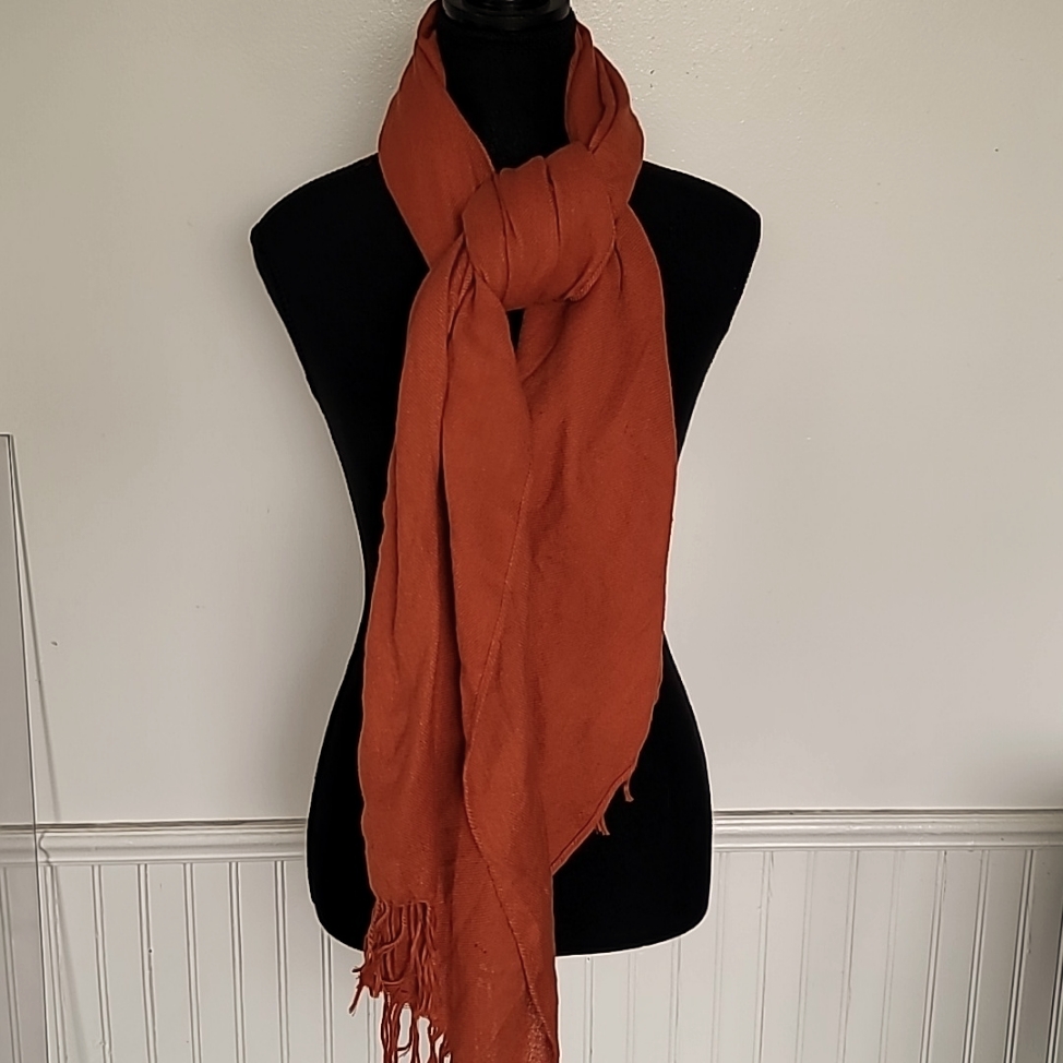 Orange Scarf 76 Inches Long 24 Inches Wide